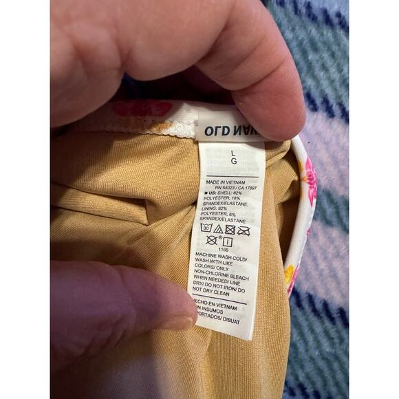 Old Navy Smocked Bandeau Longline Bikini Swim Top Size Small Bottoms Size Large - Picture 11 of 14